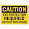 Signmission OSHA Decal, Eye Protection Required Beyond This Point, 7in X 5in Decal, 5" H, 7" W, Landscape OS-CS-D-57-L-19162 - alternate 1